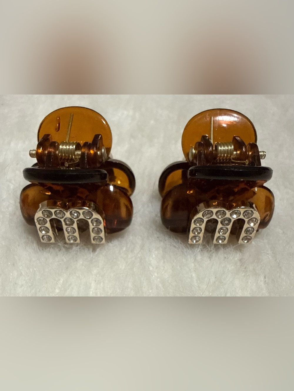 Mini Hair Claws With "m" Accent
